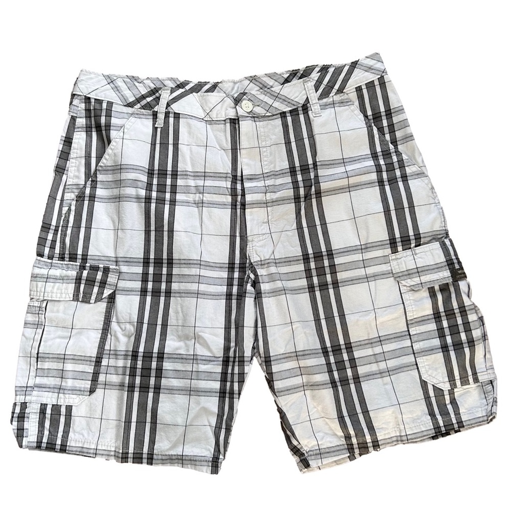 Wrangler Plaid Cotton Cargo Shorts Size 36